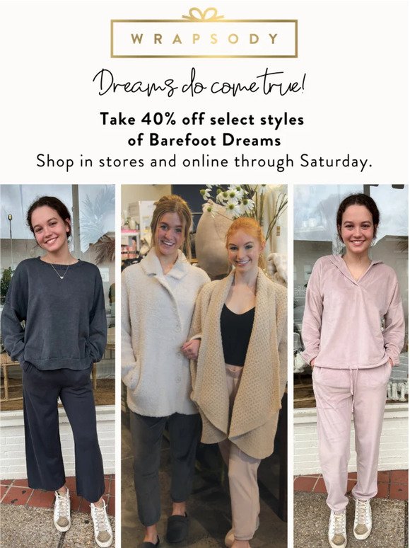 40% OFF Barefoot Dreams select styles