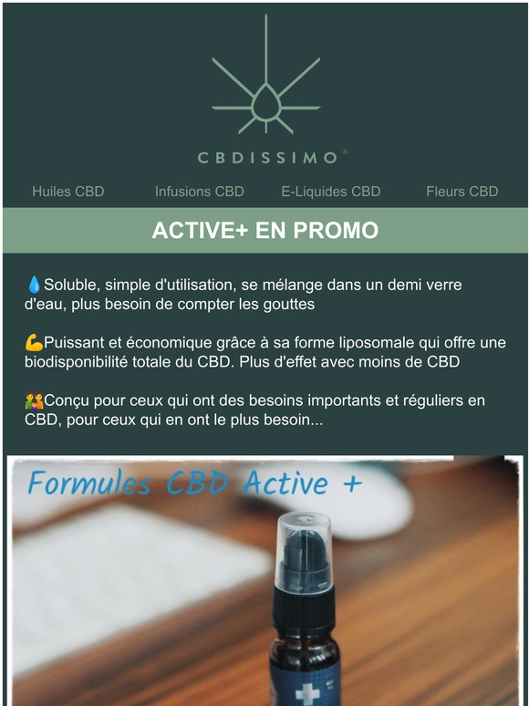  , Découvrez les formules CBD Active+ 💧 | EN PROMO !