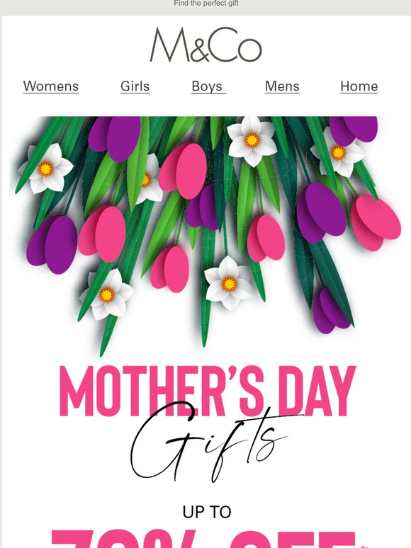 Mother's Day Gifts | Up to 70% off*