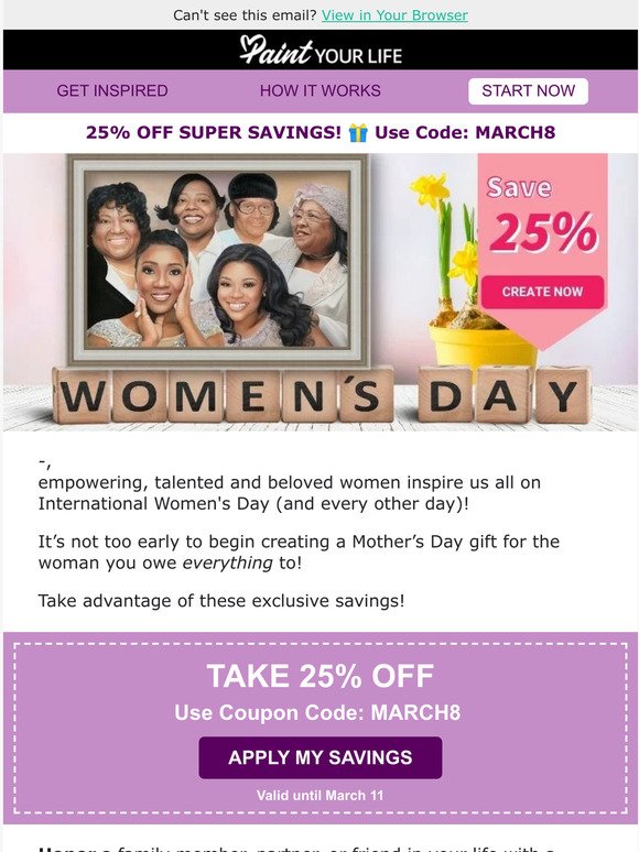 Women's Day SALE starts NOW🙋‍♀️🖼️