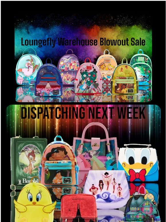🎭 Loungefly Warehouse Blowout Bags Dispatching Next Week