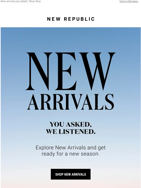 You asked, we listened