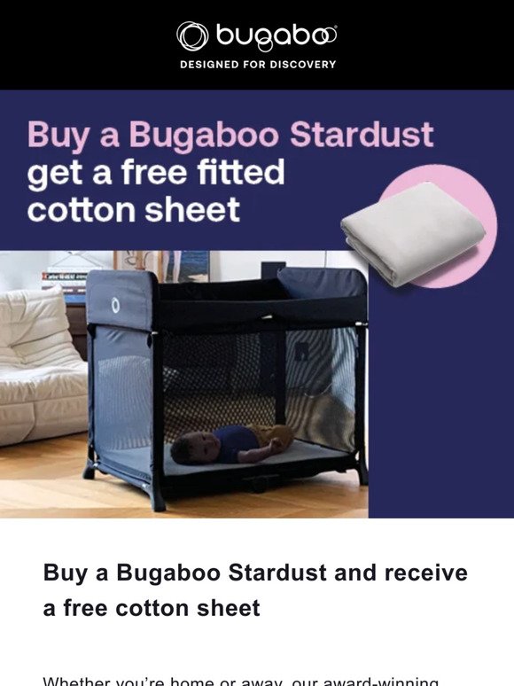 Shop Stardust and receive a Free cotton sheet