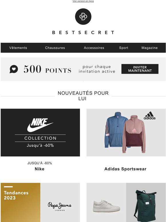 Nike | Adidas Sportswear | Pepe Jeans | Marques scandinaves : chaussures et accessoires