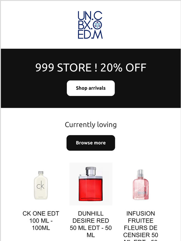 P.E.R.F.U.M.E.S - The Holy Clearance - 20% Extra Off on 999 Store! Only for Today