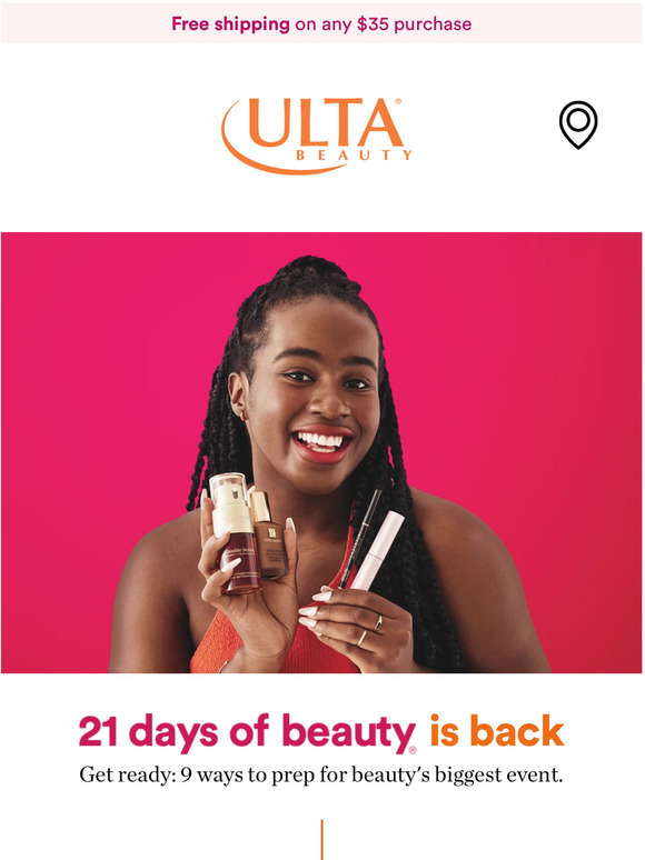 Ulta Beauty 21 Days of Beauty = official holiday for beauty lovers 🎉