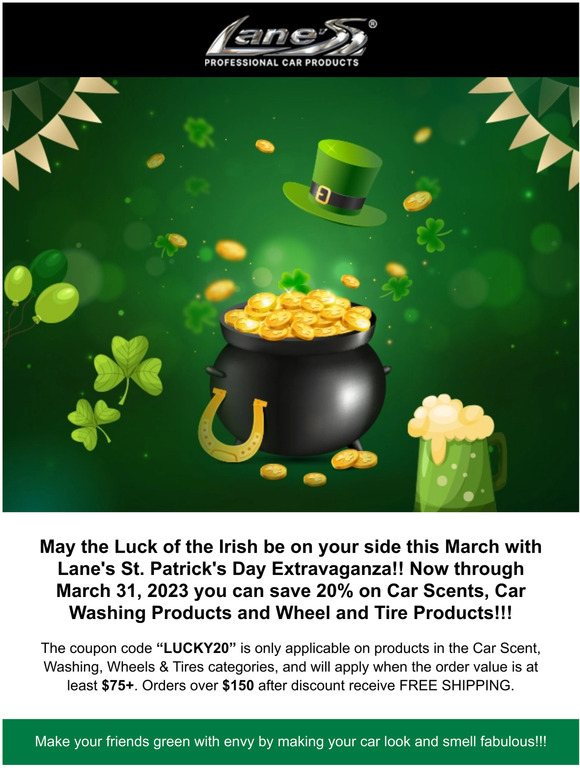 Lane's St Patrick's Day Sale - Let the Shenanigans Begin