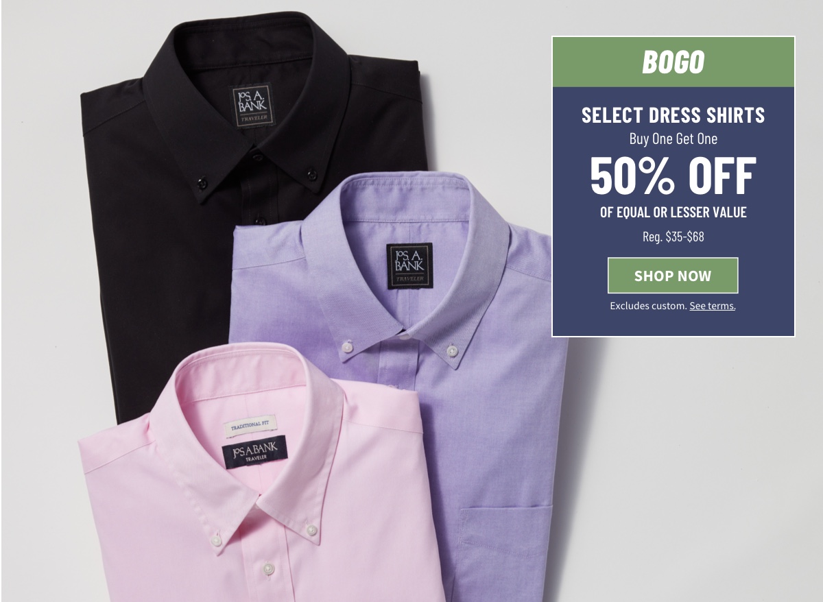 JoS A. Bank Buy One Get One 50 off sale! Milled