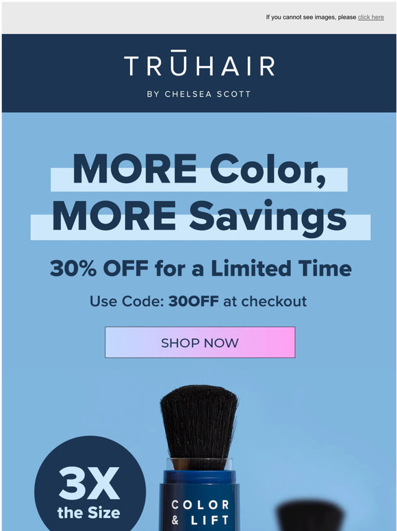 30% off a year of hair color!