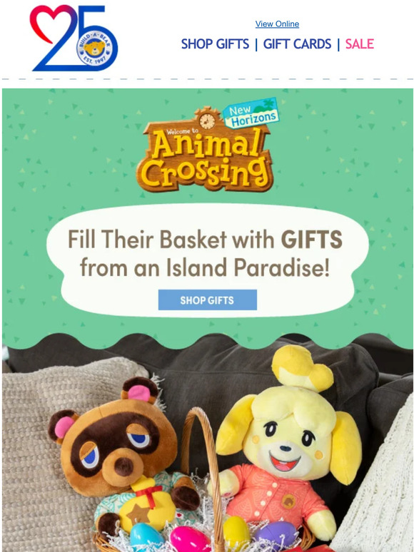 BuildaBear Gifts for Your Gamer’s Basket! Shop Our Animal Crossing