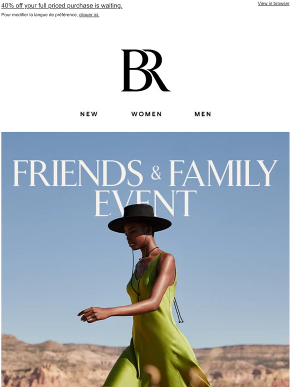 The Friends & Family Event Is Happening Now