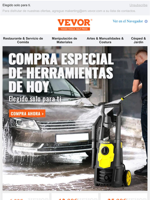 Compra especial de herramientas de hoy.