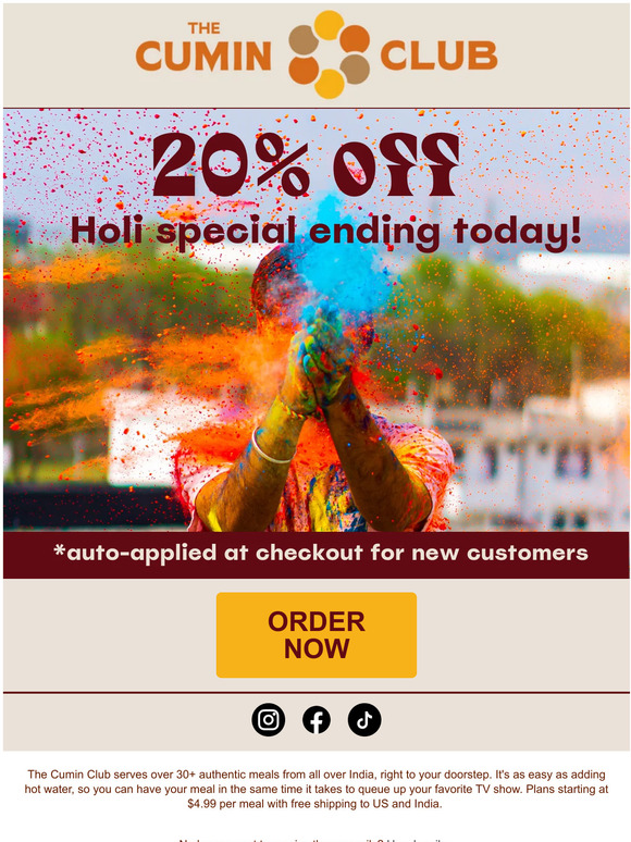 The Cumin Club Get 20 off your first box ends today! Milled