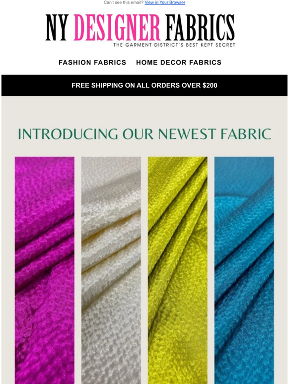 NY Designer Fabrics Introducing Our New Hammered Silk Satin Fabric