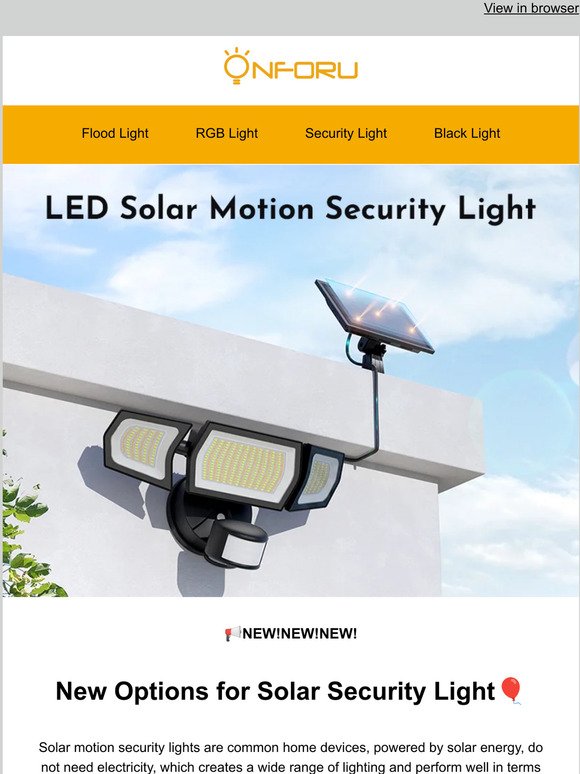 📢NEW!NEW!NEW! New Options for Solar Security Lights🎈