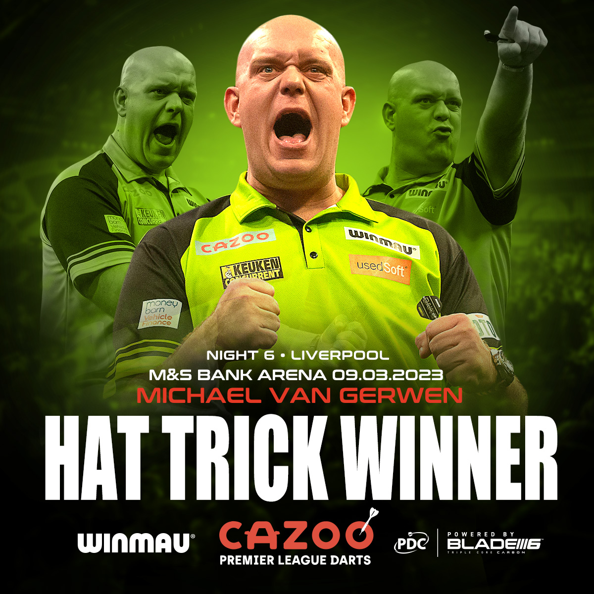 Red Dragon Darts HAT TRICK HERO MICHAEL VAN GERWEN 🎯 Milled