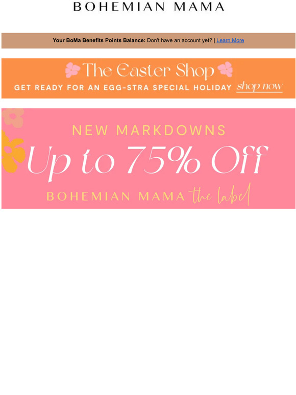 Up to 75% off Our Favorite Brand