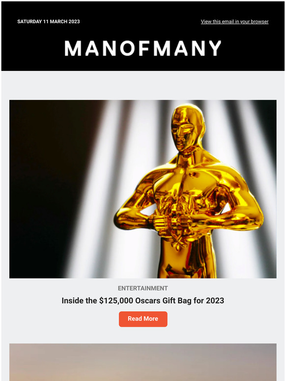 Man of Many Inside the 125,000 Oscars Gift Bag for 2023 & more Milled