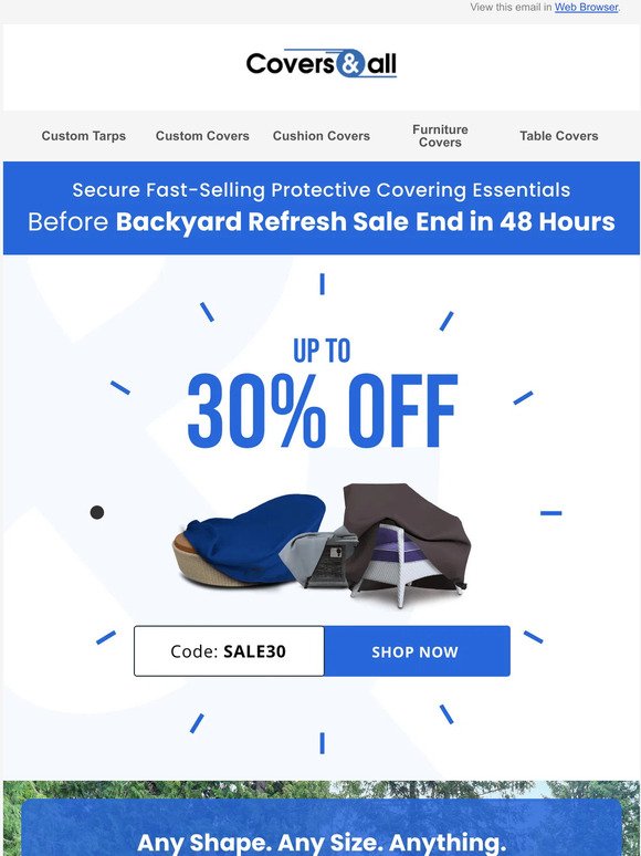 ⏳Backyard Refresh Sale Ends in 48 Hours, Hurry!