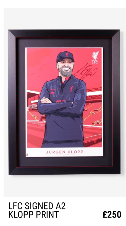 LFC Signed Klopp A2 Print