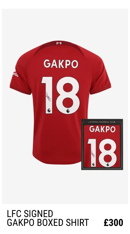 LFC Signed 22-23 Gakpo Boxed Shirt