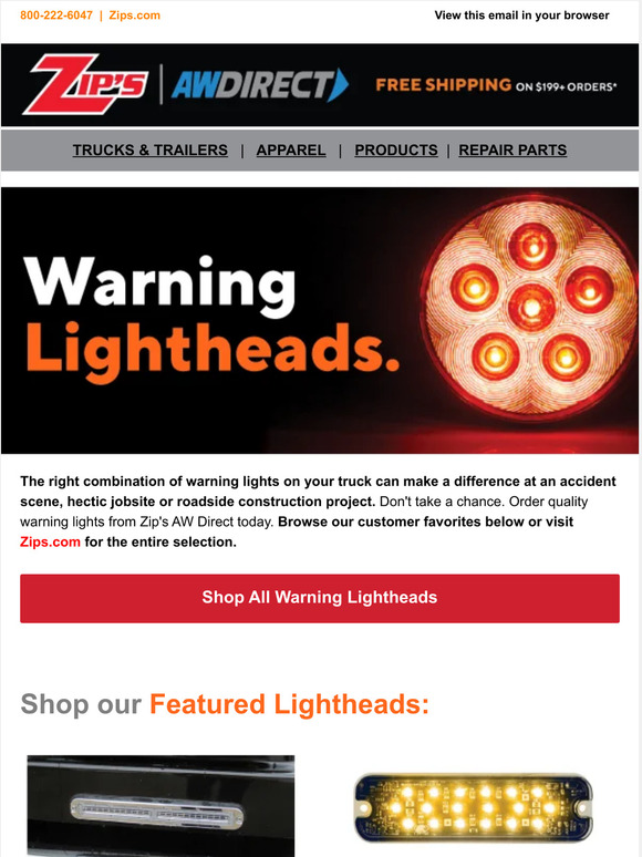 AW Direct Warning lights make a difference. Milled