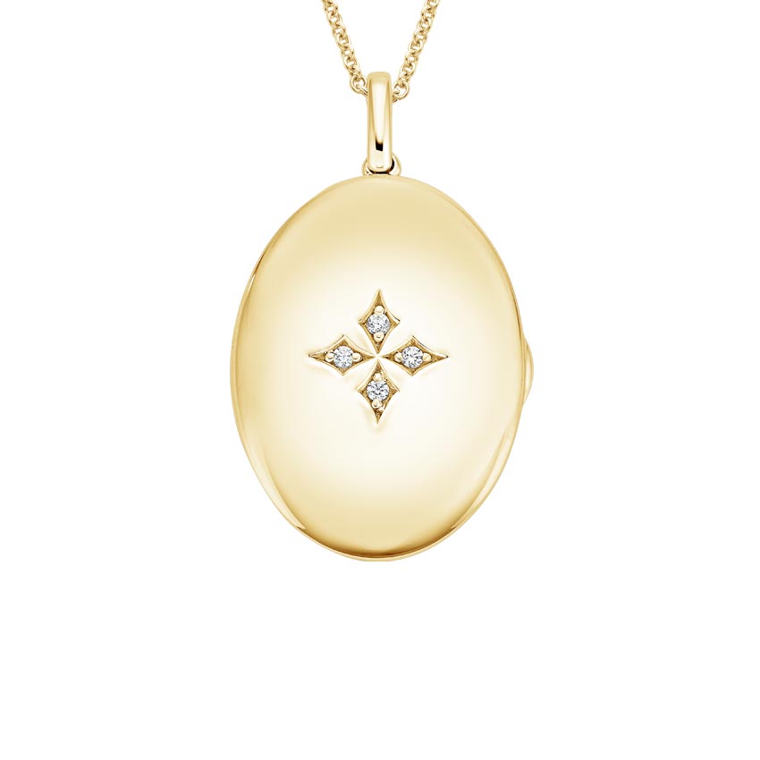 Oval Diamond Locket