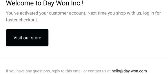 Customer account confirmation