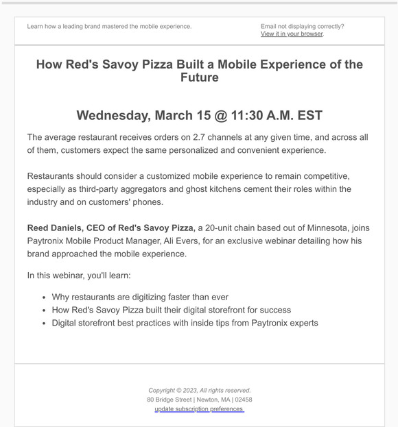 [Webinar] How Red's Savoy Pizza Built a Mobile Experience of the Future