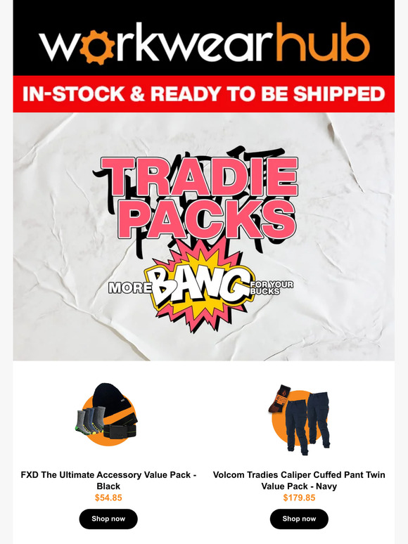 Save $$ with Tradie Packs