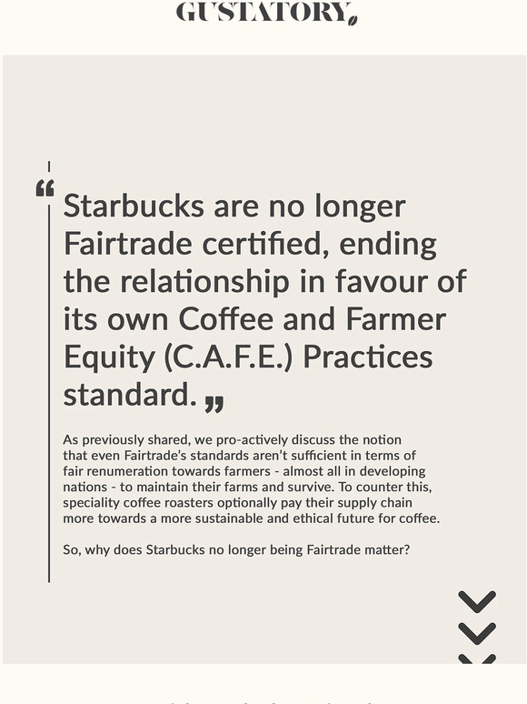 Do we owe multinational cafe chains?, April & Things That Inspire Us | GUSTATORY