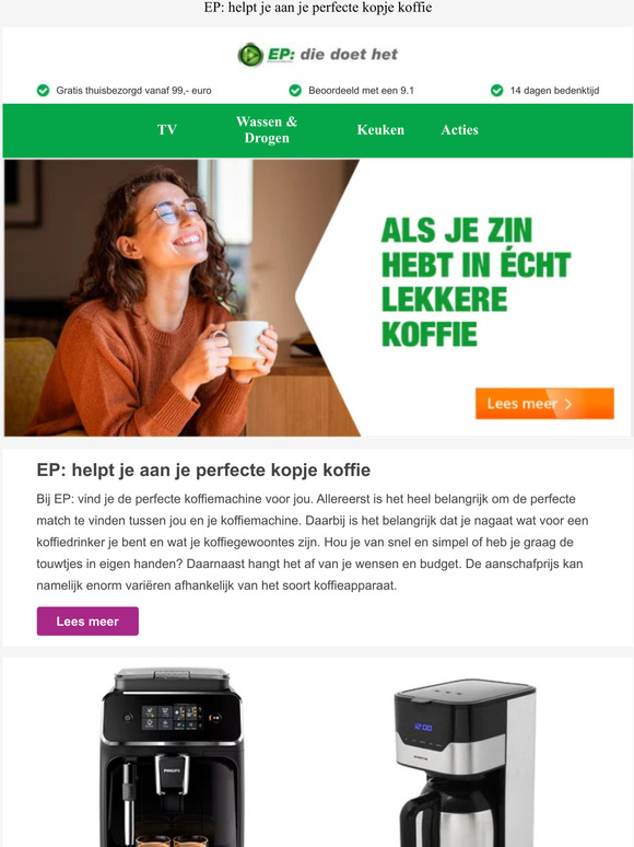 Koffietijd! De koffieweken actie loopt nog t/m zondag | EP: denkt met je mee