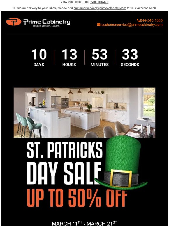 Save Up To 50% on your order for St. Patrick’s Day 🍀