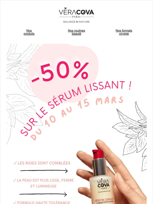Profitez de votre Sérum Lissant à -50% !!! 😍