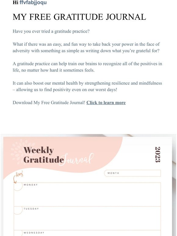 Download My Free Gratitude Journal