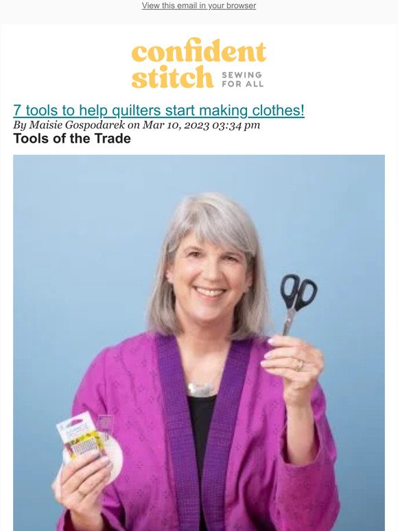 7 tools to help quilters start making clothes!