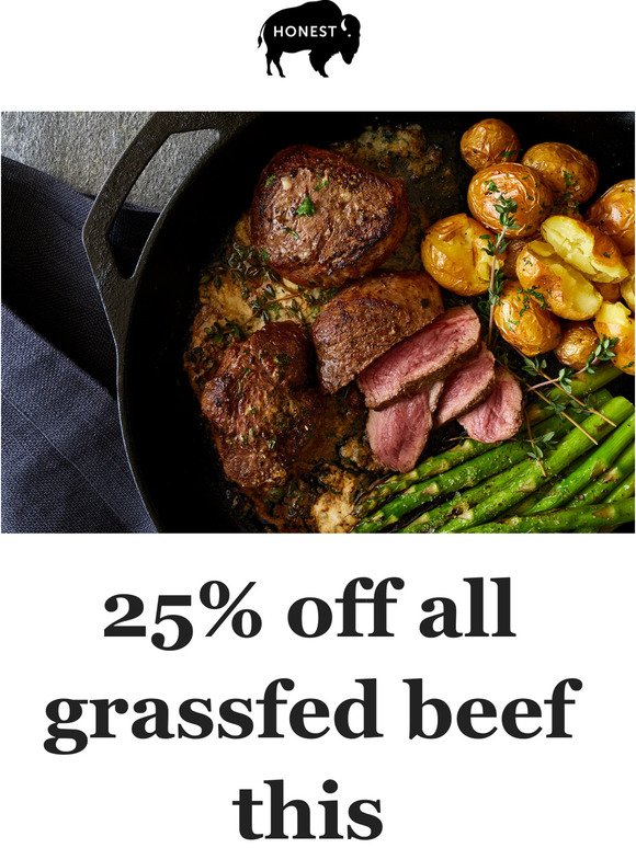 25% Off Grassfed Beef — This Weekend Only