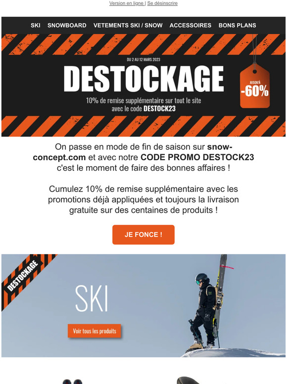 DESTOCKAGE : 10% de remise supp. sur tout le site !