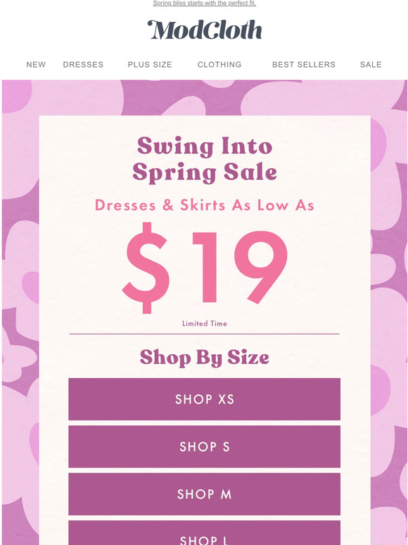 $19 spring staples in every size. 🌼