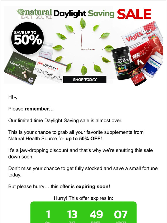 Leading Edge Health (Almost Over!) Your Special 50 Discount Expires