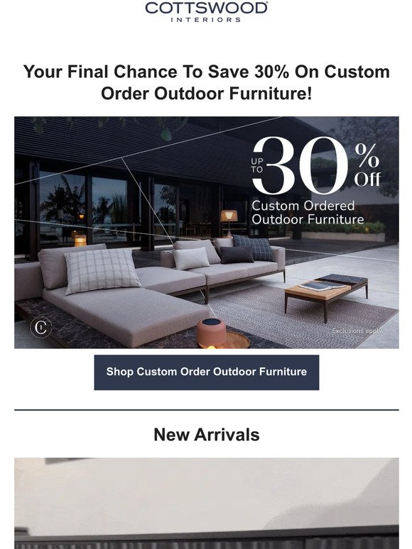 Your Final Opportunity To Save On Outdoor Furniture