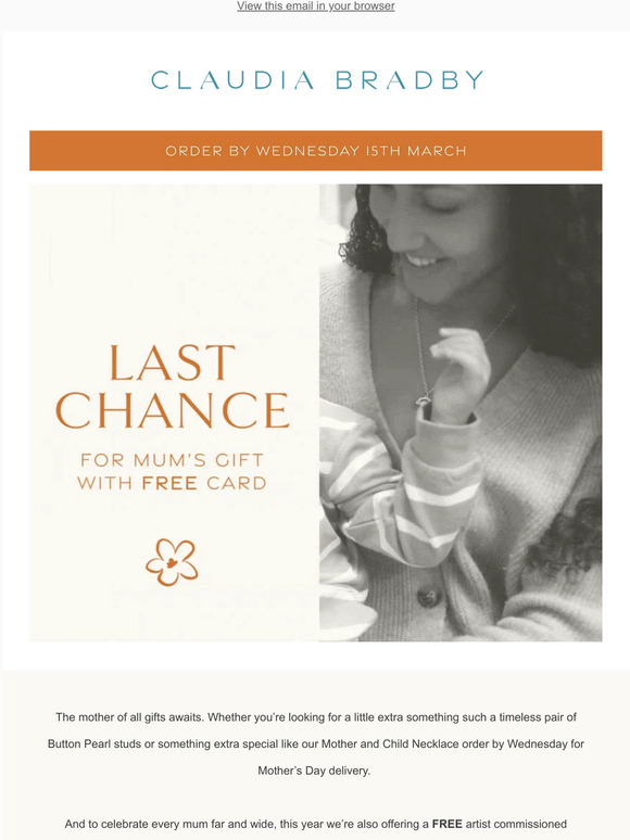Last Chance for Mother’s Day delivery