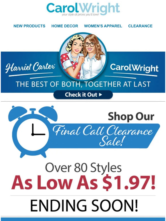 🚨 Final Call Clearance is Here! 2 Days Only - Carol Wright Gifts