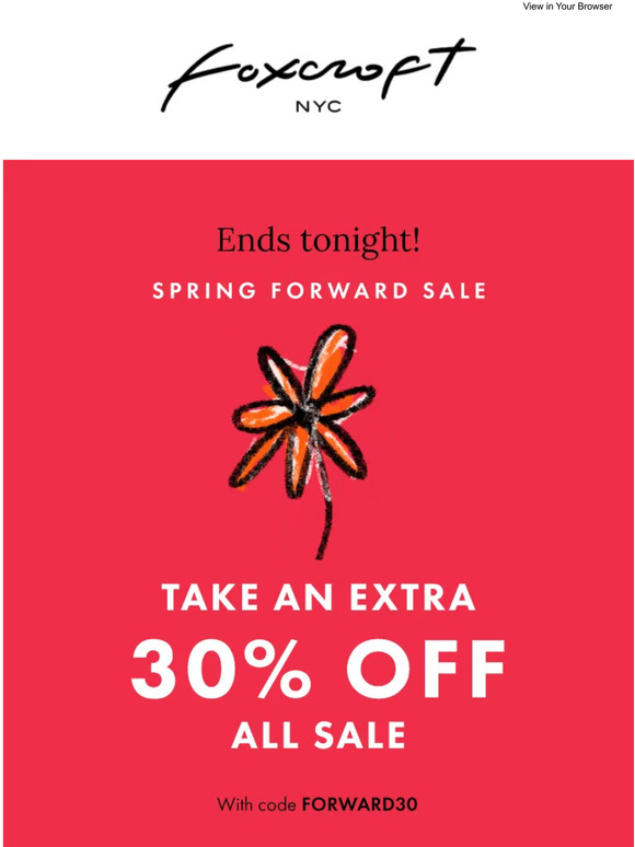 ⏰ Extra 30% Off Sale Ends Tonight!