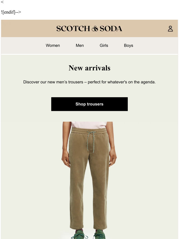 Just in: new trousers
