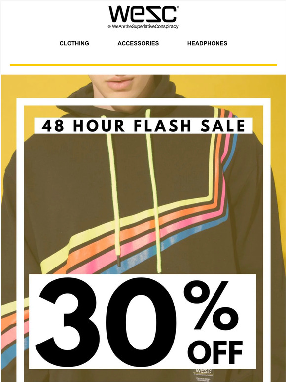 Time's Running Out! Get 30% off WeSC
