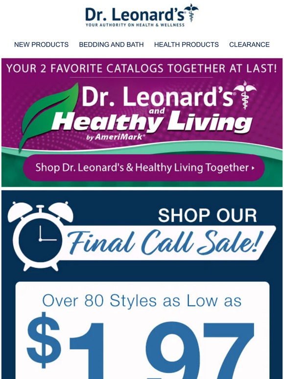 Dr Leonards Reminder Ending Soon Final Call Clearance Deals Over 80 Styles As Low As 1 8119