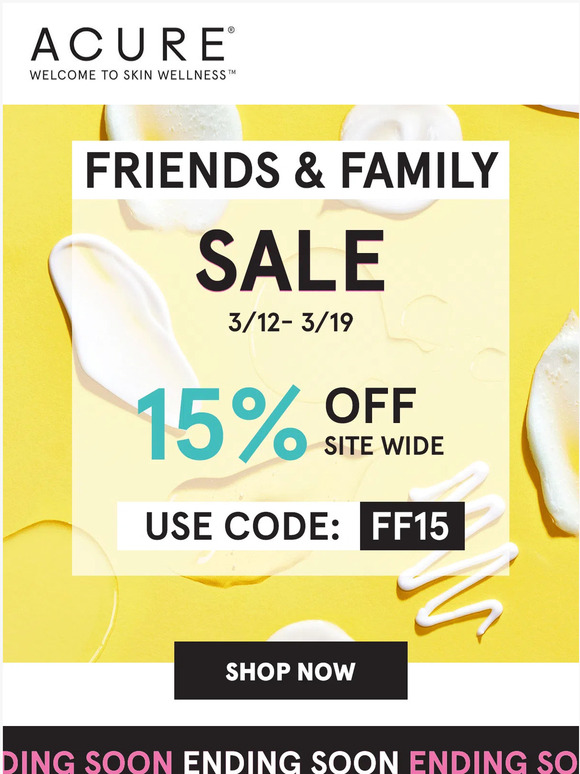 Save 15%: Friends & Family Sale Code Inside