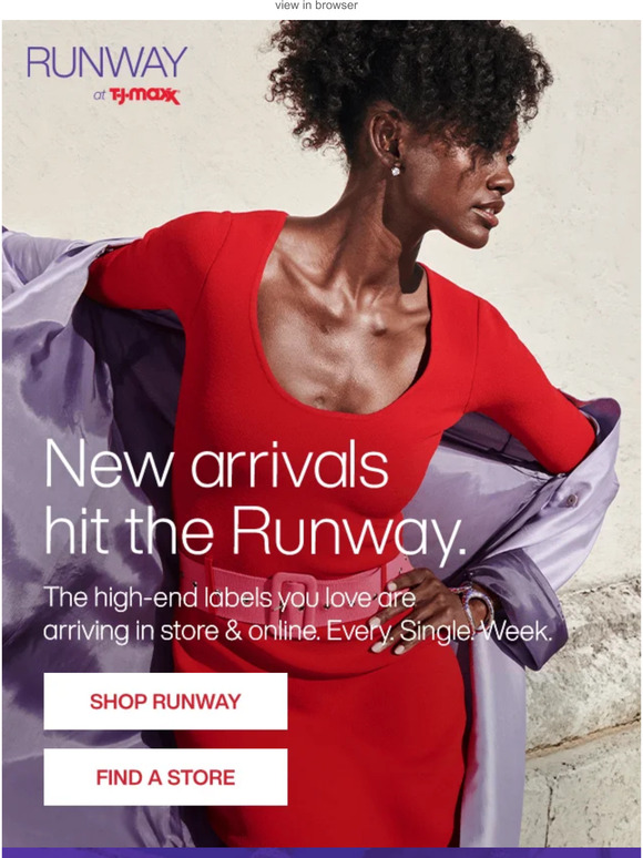 TJ Maxx New RUNWAY arrivals landed! ️ Milled