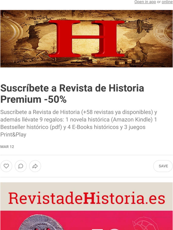 Revista de Historia Suscríbete a Revista de Historia Premium 50 Milled